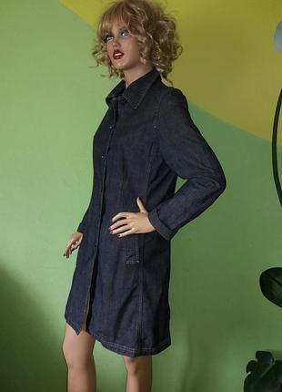 Джинсовий плащ тренч 3