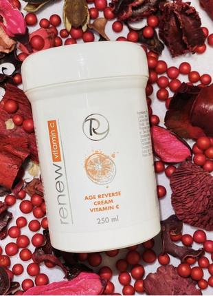 Renew age reverse cream vit c. ренью крем реверс поживний антиоксидант із вітаміном с. розлив від 20g