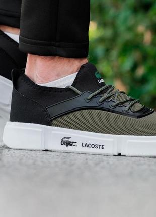 Спортивные туфли lacoste 2023 - khaki3 фото