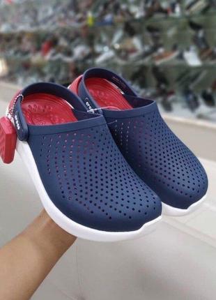 Крокс лайтрайд клог сині crocs literide clog navy/pepper