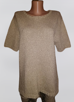 💛💛💛золотистая, теплая женская кофта, свитер, джемпер с коротким рукавом 20 р. papaya💛💛💛
