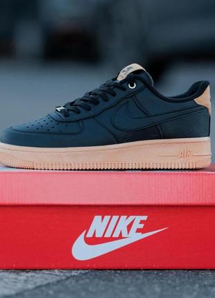 Кроссовки nike air force 1 low black найк аир форс низкие черные