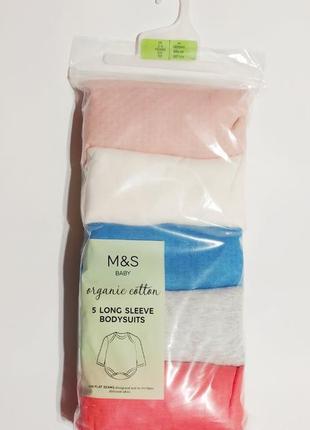 Бодики с длинным рукавом m&s, 2-3года. англия2 фото