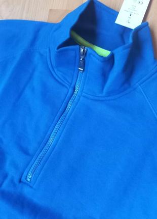 Флісовий светр на блискавці синя толстовка худі анорак кофта6 фото