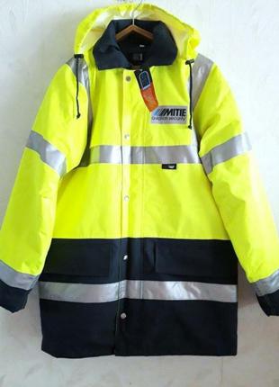 Тепла, непромокальна захисна куртка, 48-50-52, поліестер з pu покриттям, st workwear