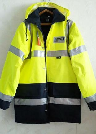 Тепла, непромокальна захисна куртка, 48-50-52, поліестер з pu покриттям, st workwear3 фото