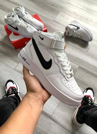 Кроссовки nike air force 1 mid black-white