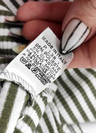Сукня жіноча коротка зелена у смужку з рукавами клешь від бренду made in italy s m6 фото
