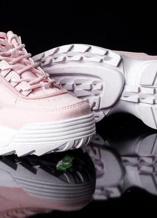 Кросівки жіночі fila disruptor ii pink філа дісраптор рожеві2 фото