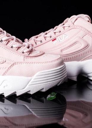 Кросівки жіночі fila disruptor ii pink філа дісраптор рожеві6 фото