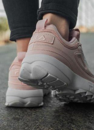 Кросівки жіночі fila disruptor ii pink філа дісраптор рожеві7 фото