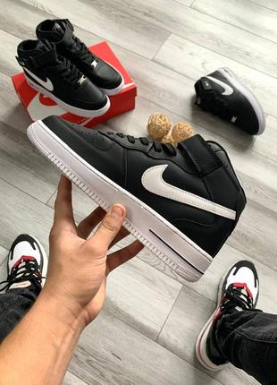 Кроссовки nike air force 1 mid black5 фото