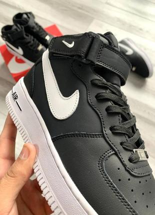 Кроссовки nike air force 1 mid black6 фото