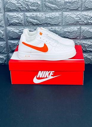 Nike air force 1 кроссовки женские, белые стильные кроссовки найк 36-455 фото