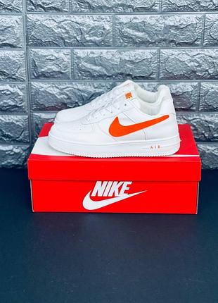Nike air force 1 кроссовки женские, белые стильные кроссовки найк 36-454 фото