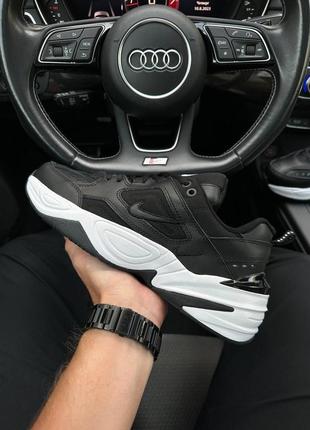 Мужские кроссовки nike m2k tekno black white / найк / демисезонные / весенние, летние, осенние / обувь / кожа / черные, белые