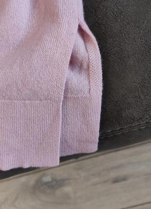 Натуральная пудровая кофта свитер из шерсти и кашемира3 фото