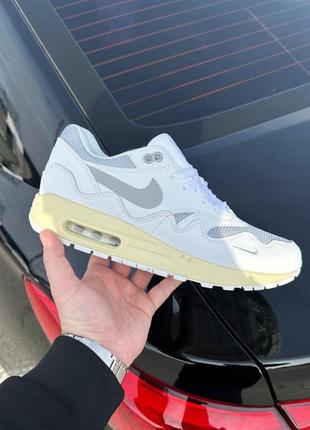 Кроссовки nike air max 1 patta white