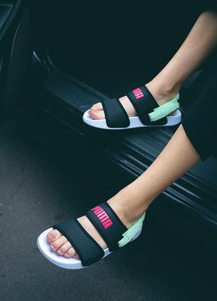 Босоніжки босоніжки puma sandal black/green сандалі сандалі3 фото