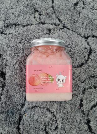 Натуральний скраб для тіла з сіллю і екстрактом персика sersanlove peach fresh bath salt, 500g2 фото
