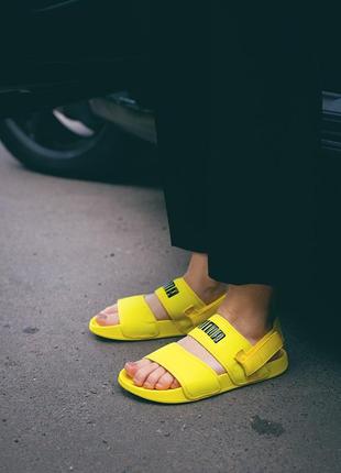 Босоніжки босоножки puma sandal yellow сандалі сандалии6 фото