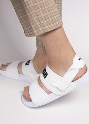 Босоніжки босоніжки puma sandal white сандалі сандалі2 фото