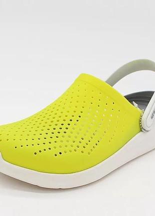 Крокс лайтрайд клог жовто-лимоні crocs literide clog yellow-lemon/grey3 фото