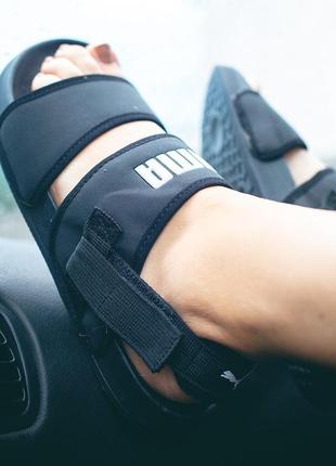 Босоніжки босоножки puma sandal black сандалі сандалии4 фото