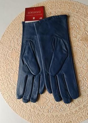 Нові шкіряні перчатки 7-7,5р (колір джинс)4 фото