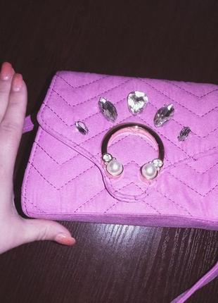 Маленька сумочка рожева6 фото