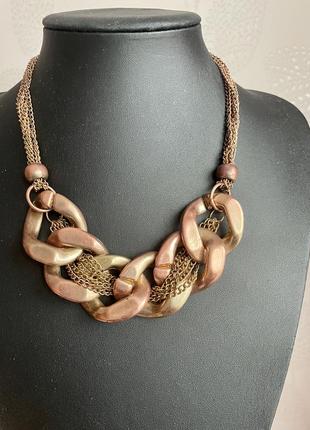 Вінтажне кольє ланцюг мідь американський вінтаж