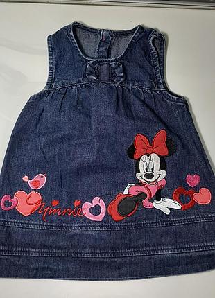 Красивенный новый джинсовый сарафан geoge р.  (9мес - 2 года )