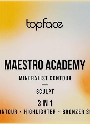 Палітра для контурингу topface maestro academy mineralist contour2 фото