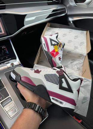 Мужские кроссовки nike air jordan 4 retro fur / найк джордан / утепленные / зимние / обувь / нубук, мех / белые, черные, серые / с мехом