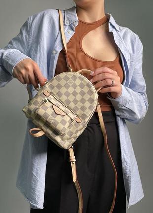 Жіночий рюкзак louis vuitton palm springs mini ivory7 фото
