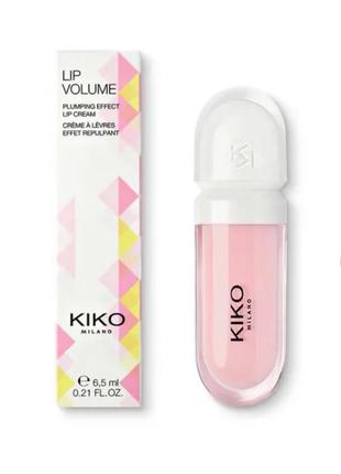 Крем для губ с эффектом увеличения объема kiko milano lip volume plumping effect lip cream 01 tutu rose1 фото
