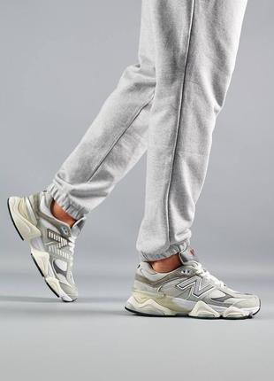 Мужские кроссовки new balance 9060 /25 беленс / демисезонные / весенние, летние, осенние / обувь / замша / бежевые, серые, белые, синие