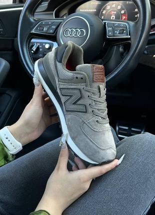 Шикарные женские стильные кроссовки "new balance 574 premium".9 фото