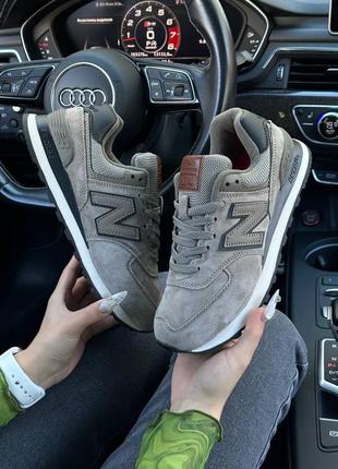 Шикарные женские стильные кроссовки "new balance 574 premium".7 фото