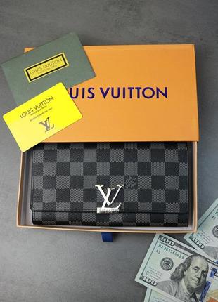 Гаманець louis vuitton lux чорна клітка