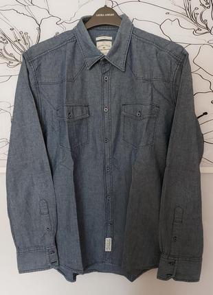 Джинсовая рубашка tom tailor