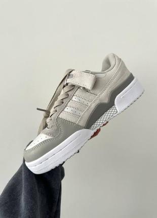 Кросівки жіночі adidas forum «light grey / white / purple” premium5 фото