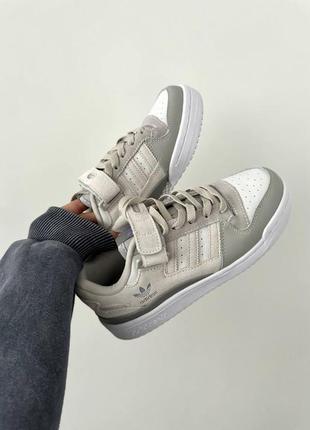 Кросівки жіночі adidas forum «light grey / white / purple” premium2 фото