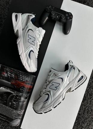 Чоловічі кросівки new balance 530 / нью беленс / демісезонні / весняні, літні, осінні / взуття / шкіра, сітка / білі, чорні, бежеві, сірі