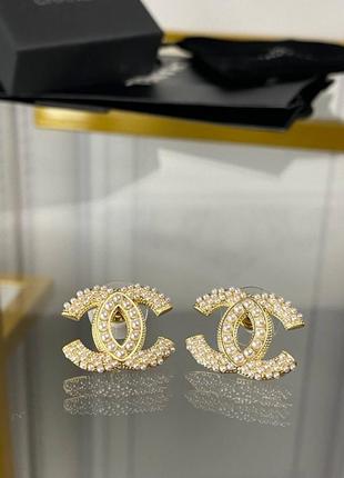 Серьги шанель  chanel