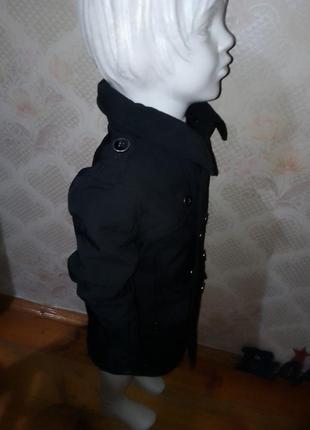 Черное деми пальто на мальчика2 фото