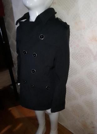 Черное деми пальто на мальчика3 фото