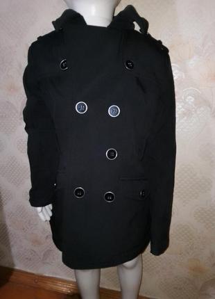 Черное деми пальто на мальчика4 фото