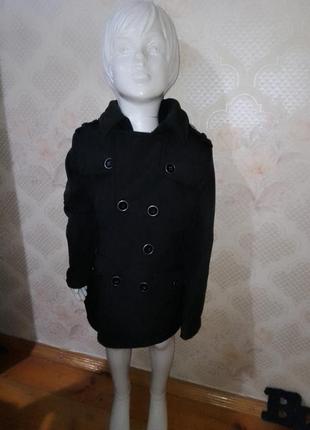 Черное деми пальто на мальчика5 фото