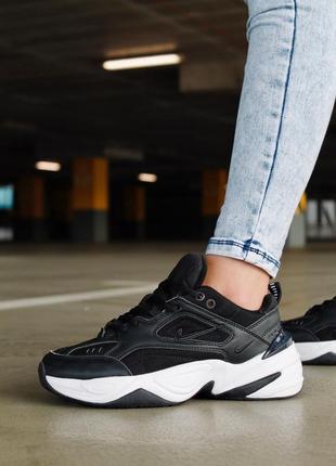 Кроссовки nike m2k tekno black white6 фото